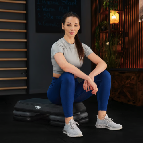 Степ платформа  Trex Sport TX-038PAS 3 рівнева чорна - фото №2